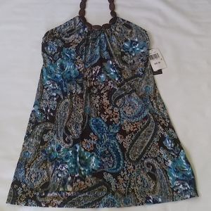 CONNECTED APPAREL * PAISLEY HALTER SUNDRESS * NWT